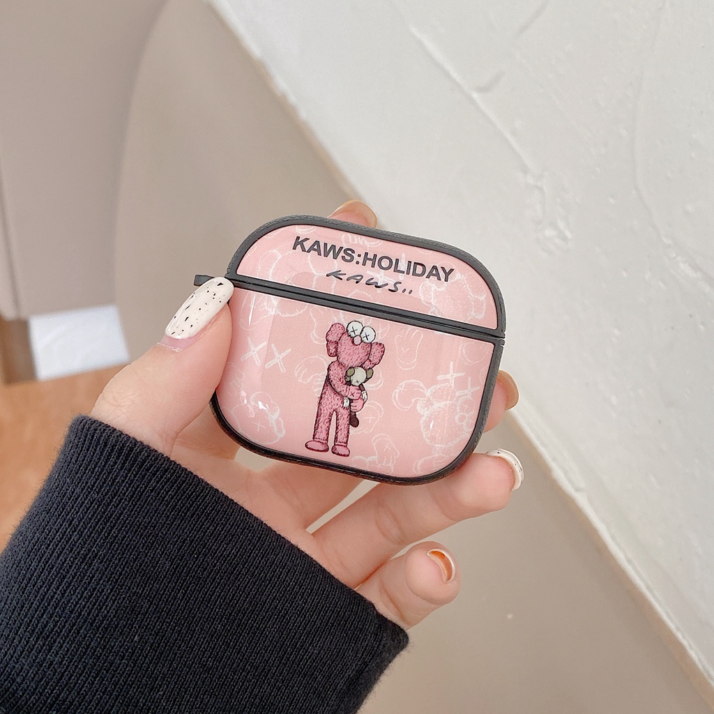 Vỏ bảo vệ hộp sạc tai nghe Airpods 1/2 3 Pro chống sốc chống thấm nước hình gấu Kaws dễ thương
