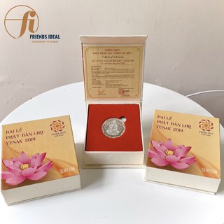 Đồng xu kỷ niệm - KN Đại lễ Phật đản Liên Hợp Quốc - Vesak 2019 - Bạc nguyên chất - KL_VS01