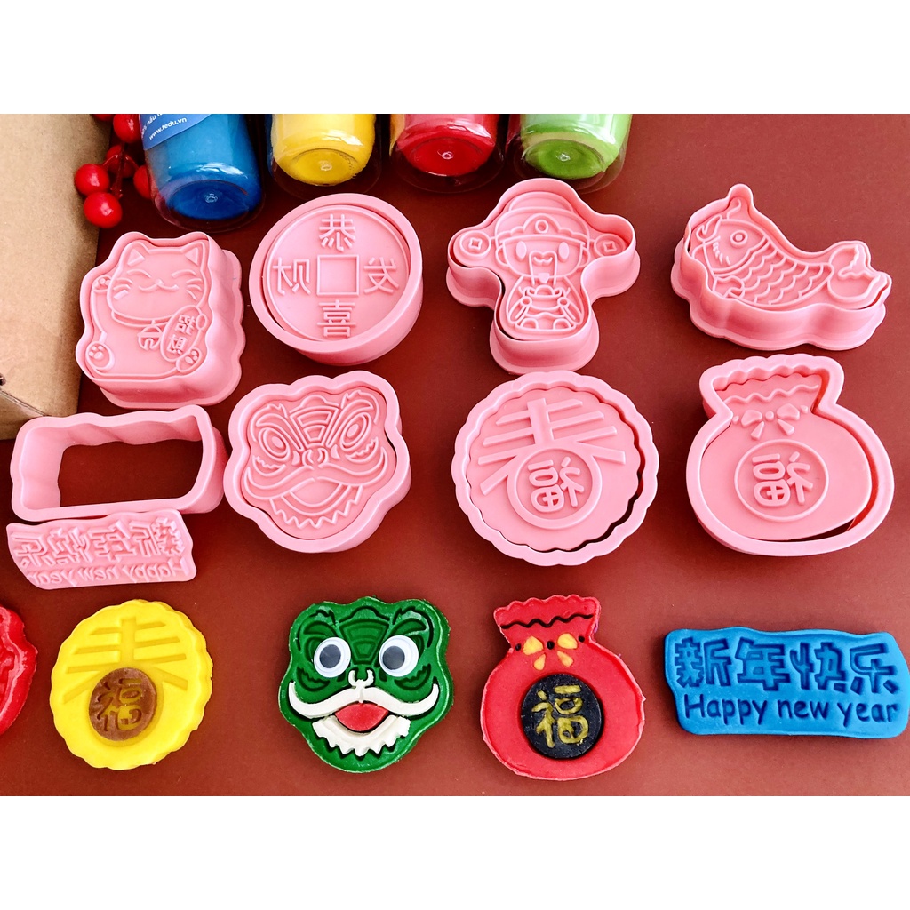 Bột nặn đất nặn an toàn Tedu - Combo chủ đề Cung hỷ phát tài
