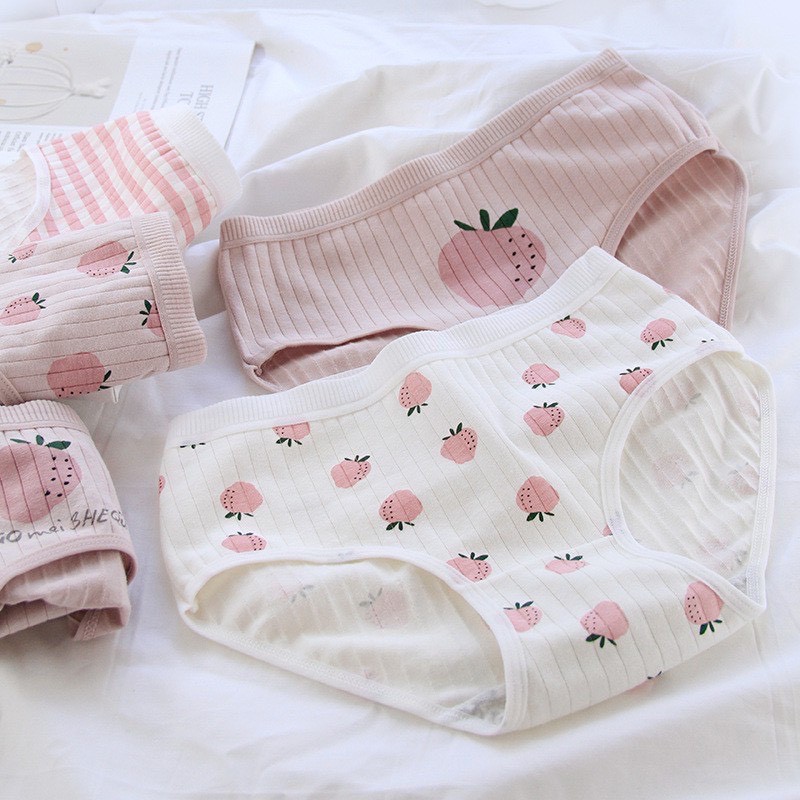 Quần Lót Cotton Co Dãn 4 Chiều Quả Dâu CuTe ( Chọn Màu )