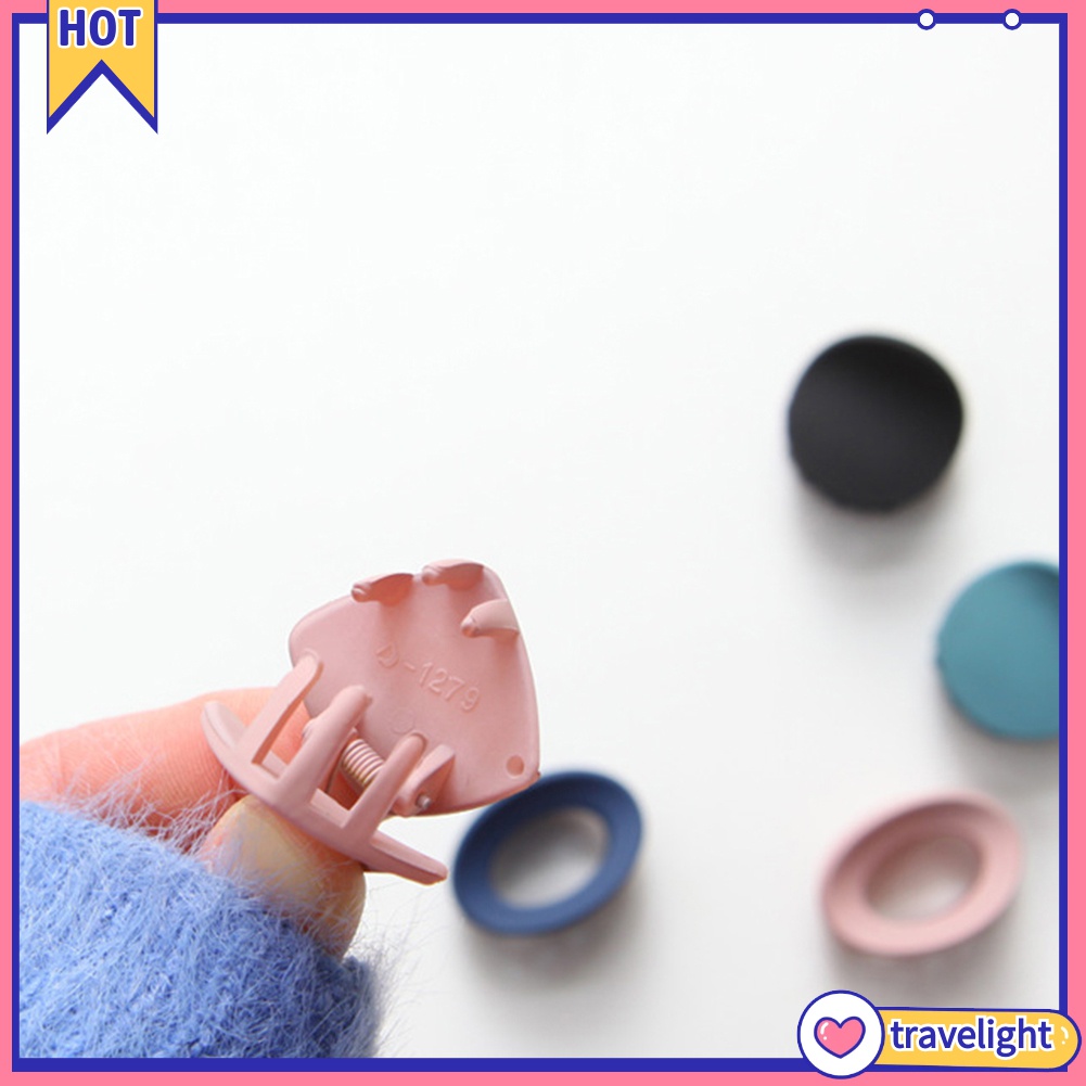 (Travelight) Kẹp tóc càng cua mini bằng acrylic hình tròn/vuông cho nữ