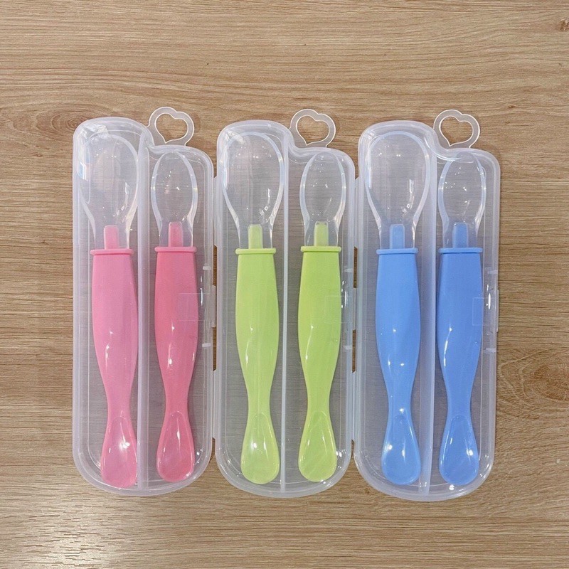 Set 2 Thìa Ăn Dặm Silicone