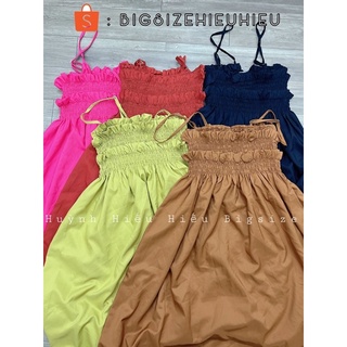 BIGSIZE ĐẦM 2 DÂY NHÚN NGỰC 55-100KG