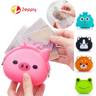 Bóp ví silicon để cáp sạc, tiền hình thú dễ thương