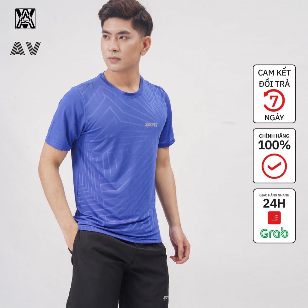 Áo Thể Thao Nam có cổ tròn ngắn tay thun lạnh đẹp cao cấp AV ATT133 | BigBuy360 - bigbuy360.vn