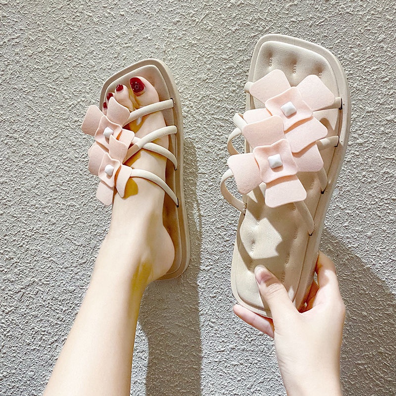 Dép Sandal Đế Bằng Thời Trang Mùa Hè Hàn Quốc 2022 Cho Nữ