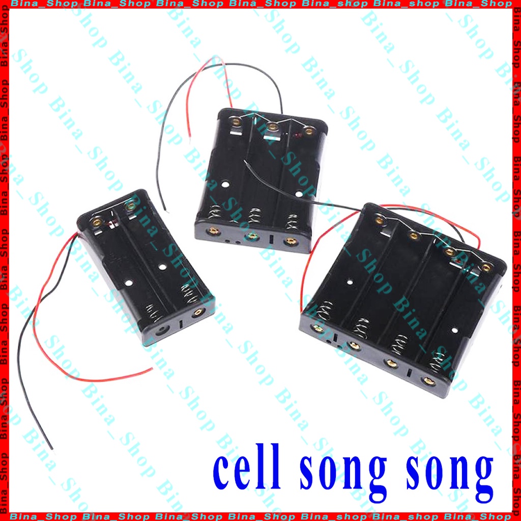 Đế gắn pin 18650 nối tiếp/song song có dây Đế lò xo 1cell/2cell/3cell/4cell lithium li-ion