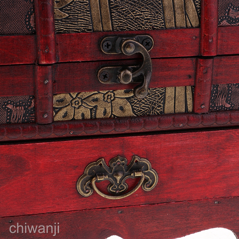 Hộp Đựng Trang Sức Bằng Gỗ Phong Cách Vintage 22x16cm