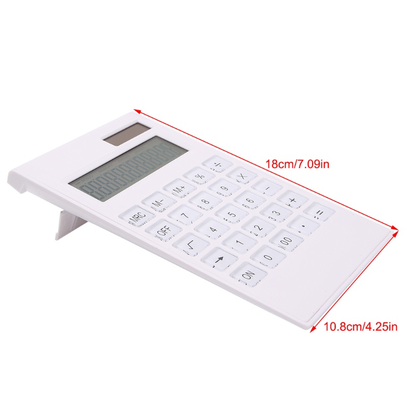 Utake Creative Slim 12 Digital Dual Power Supply Solar Energy Crystal Key Calculator