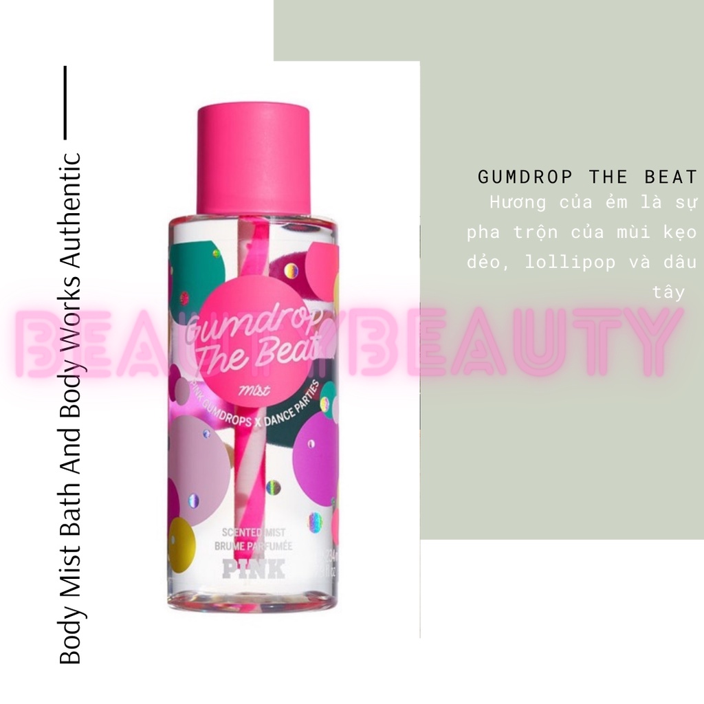 🎀Xịt Thơm Toàn Thân VICTORIA'S SECRET Gumdrop The Beat Sản phẩm
