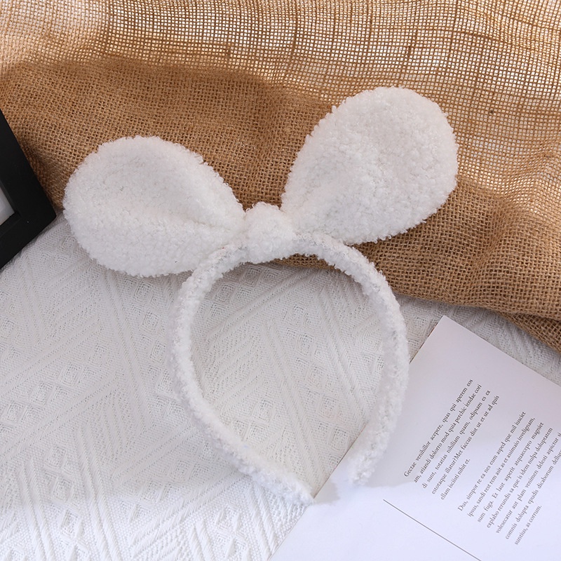 Băng Đô Cài Tóc Dạng Bấm Chống Trượt Thiết Kế Tai Thỏ Dễ Thương