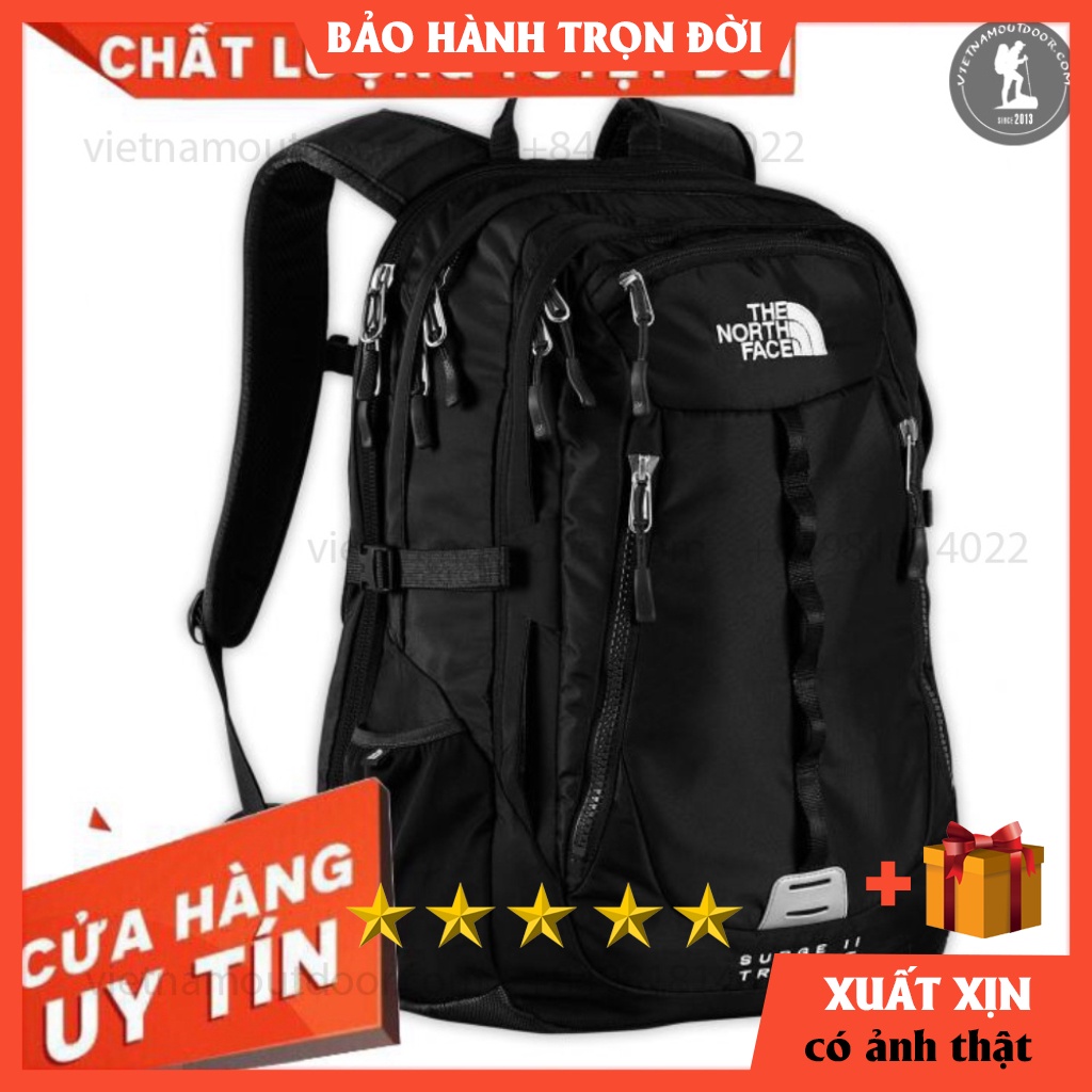 Balo nam The North Face Surge 2 transit -balo du lịch tnfCHỐNG SỐC- Đựng laptop 15, 16 inch Dây đeo trợ lực