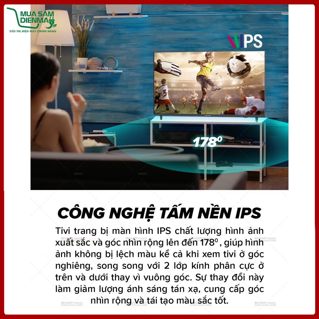 TV LED 4K 50inch Sharp 4T-C50DJ3X SX Thái Lan, Android 10.0 -- Chỉ giao tại HN --