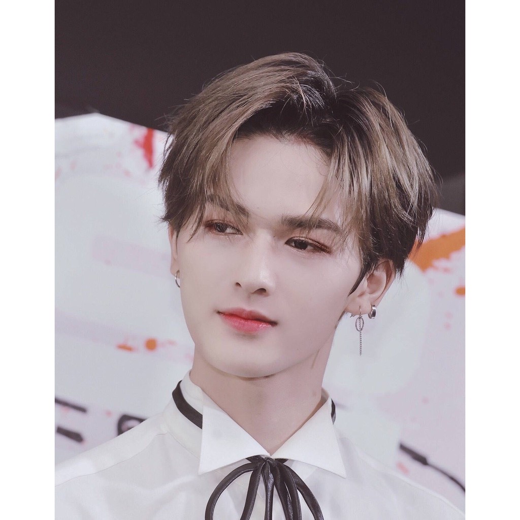 Khuyên tai Thái Từ Khôn titan bông tai lông vũ dây xích không gỉ phong cách Hàn Quốc Unisex