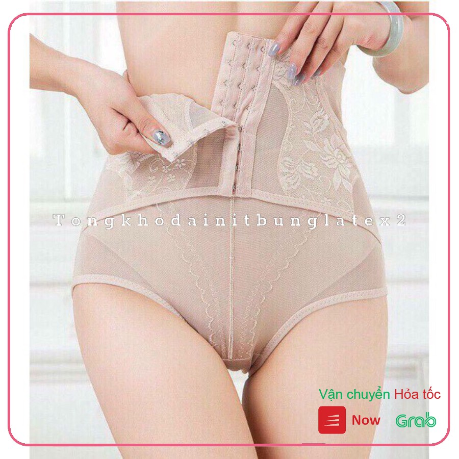 Quần gen nịt bụng móc cài cạp cao