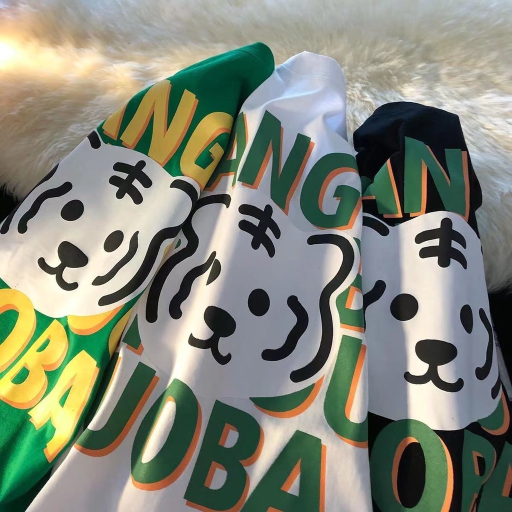 Hàng Mới Về Áo Thun Cặp Đôi Ngắn Tay In Hình Con Hổ Năm Mới Phong Cách Hong Kong 2022