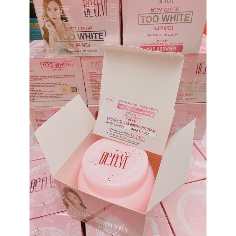 Kem Body Trắng Da Cấp Tốc TOO WHITE DƯỠNG TRẮNG DA TOÀN THÂN - PINK NATURAL BEAUTY | BigBuy360 - bigbuy360.vn