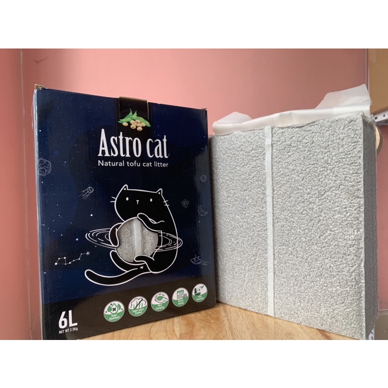 Cát vệ sinh cho mèo từ đậu nành hạt nghiền thương hiệu Astro thấm hút tốt không bụi, hạt nhỏ không hao cát