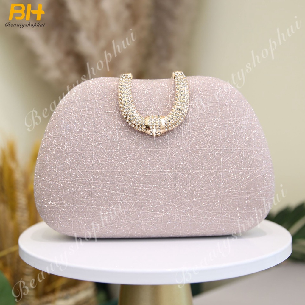 Ví Cầm Tay Dự Tiệc Đính Đá Lấp Lánh Thời Trang Mới 2022