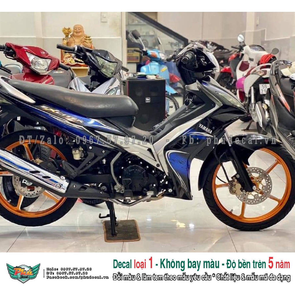 Tem rời xe Ex 206-2010 Xanh đen (A)