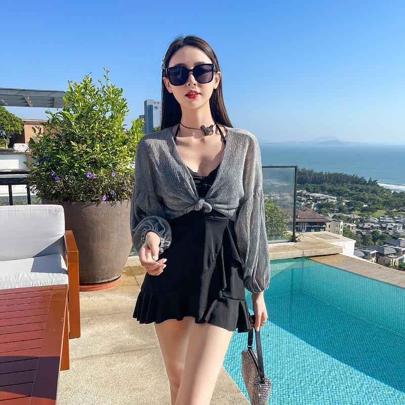 Đồ Bơi Một Mảnh Tay Dài Thời Trang Mùa Hè Dành Cho Nữ