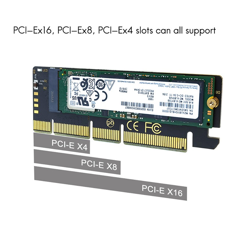 Card Mở Rộng M.2 Nvme Ssd Sang Pcie 3.0 X16 / X8 / X4 Hỗ Trợ Thẻ Ssd 2230 2242 2260 2280 Size Ssd | BigBuy360 - bigbuy360.vn