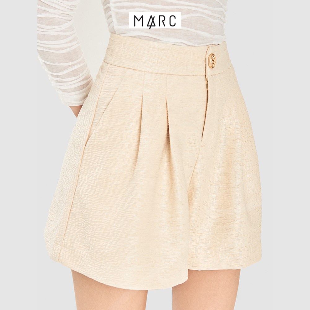 Quần nữ MARC FASHION short vải texture nhấn 4 ly