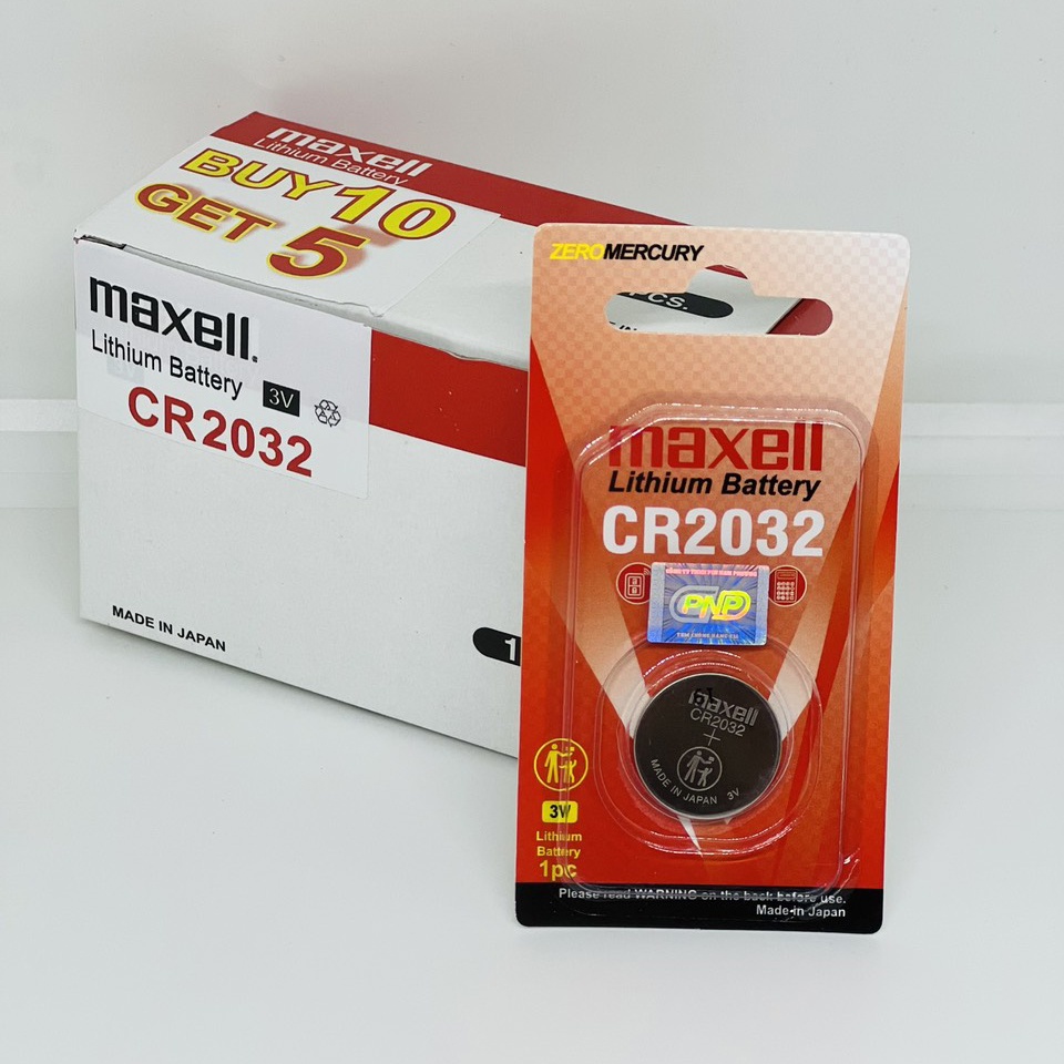 Pin CR2032 Lithium 3V Maxell vỉ 1 viên cao cấp Made In Japan - Hàng chính hãng