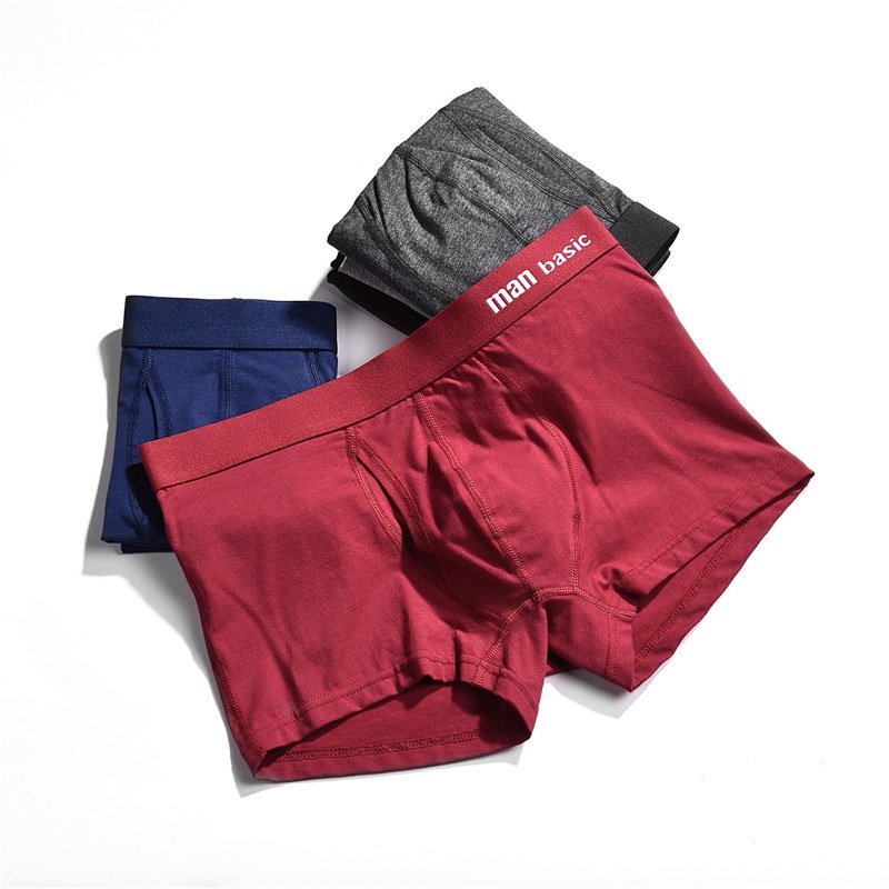Quần Lót Boxer Vải Cotton Thoáng Khí Cho Nam