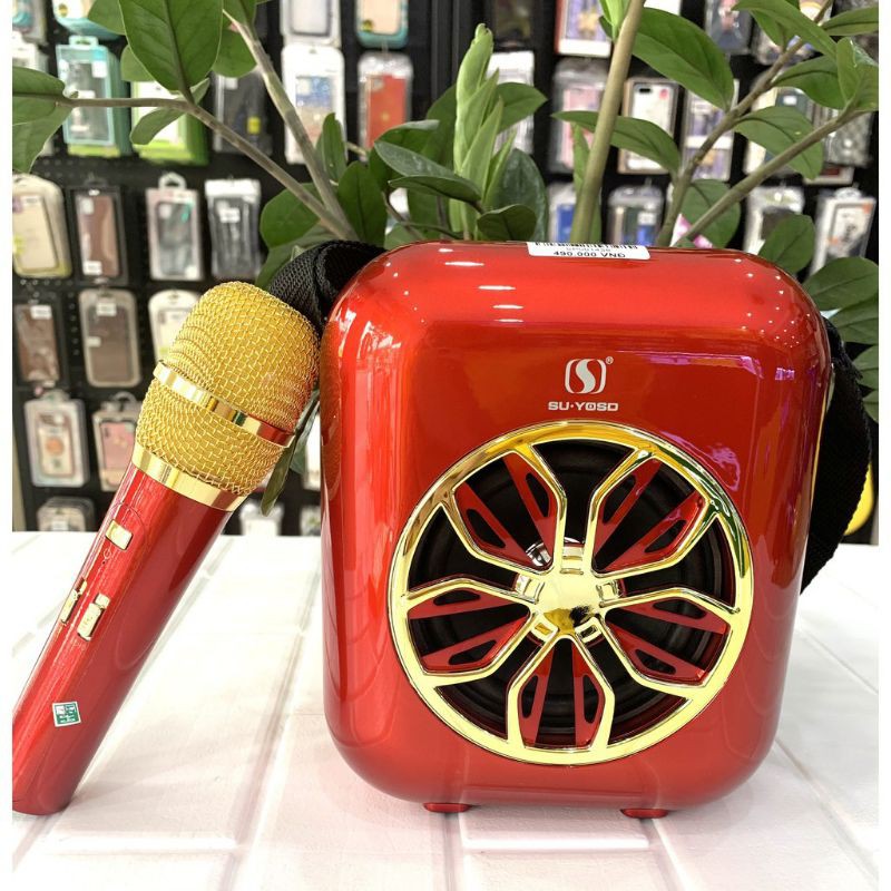 Loa hát karaoke bluetooth giá rẻ kèm mic hát không dây A20.
