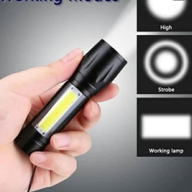 Mới Đèn Pin Mini Xpe Cob Led / Swat / Swat / Đèn Cảnh Sát / Đèn Pin Sạc Lại Được Kuke Sx-U3