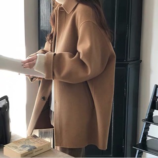 Áo dạ mỏng 2 màu nâu đen