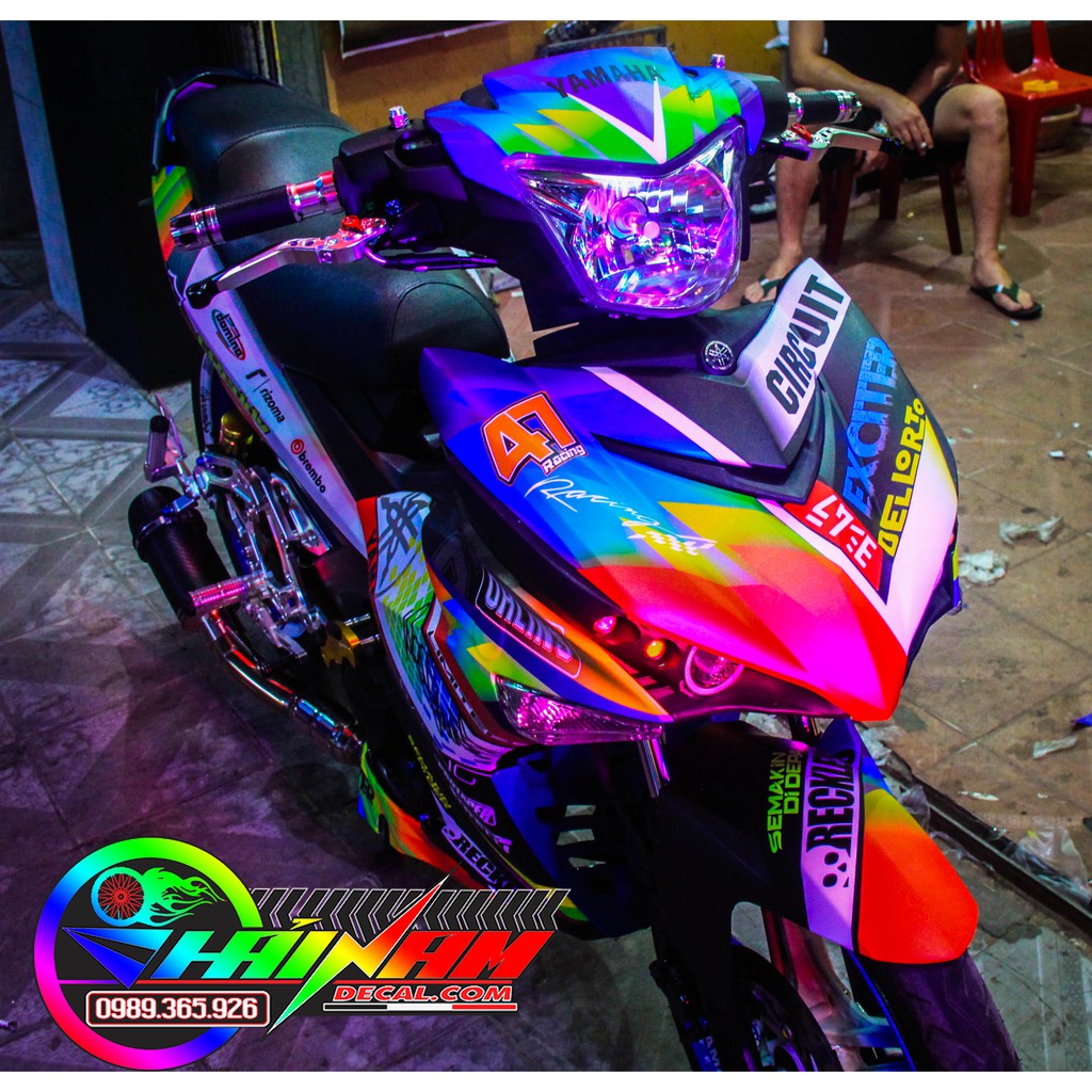 Tem trùm nhám đa sắc màu  cho Exciter 150