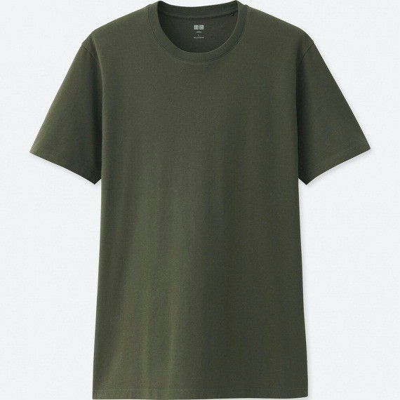 (Extra size) Áo thun nam cổ tròn trơn cộc tay Uniqlo-100% Supima cotton (áo phông nam size lớn)