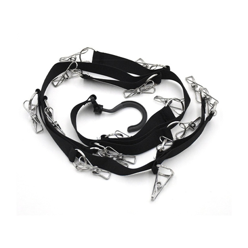 Móc Treo Nón Lưỡi Trai Bằng Thép Không Gỉ Kèm 16 Kẹp Tiện Dụng