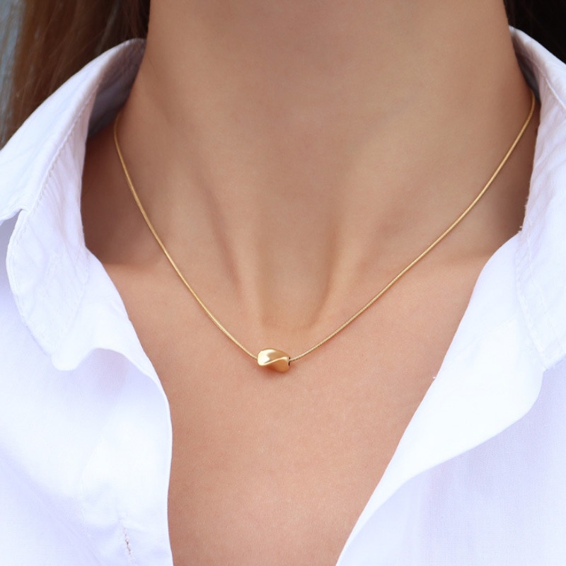 Dây Chuyền Sợi Mì Hạt Đậu Titan Ko Han Rỉ TT 3946