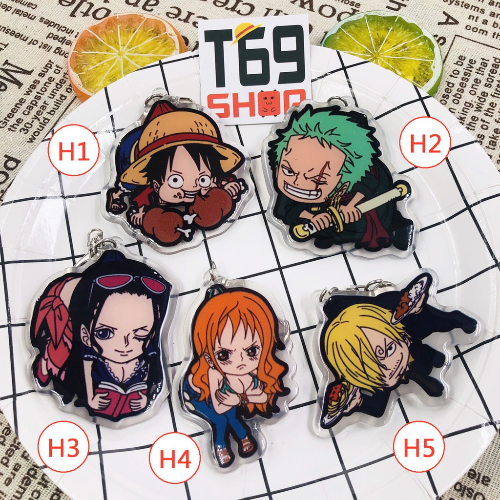 Móc khóa mica anime One Piece - Mẫu 4