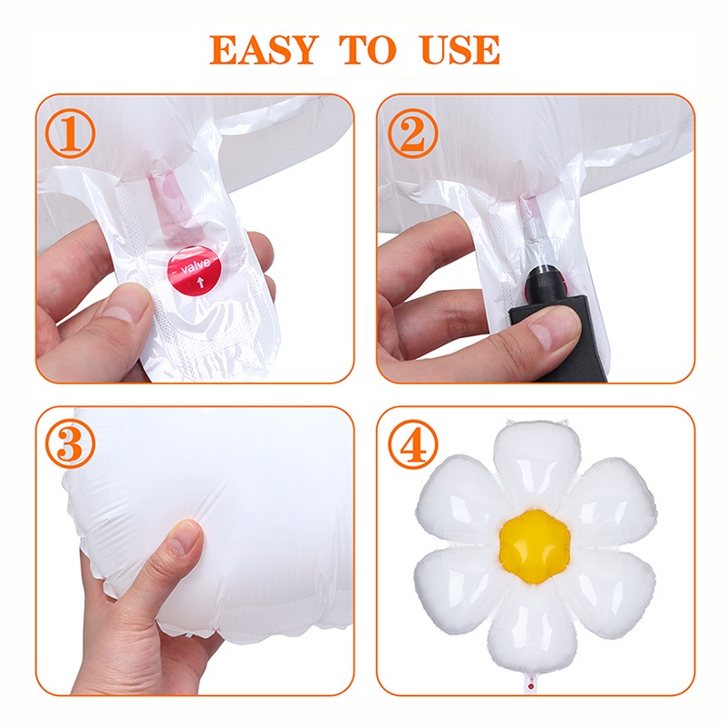 Bong Bóng Màng Nhôm Chất Lượng Cao Hình Hoa Cúc S / M / L Trang Trí Tiệc Cưới / L