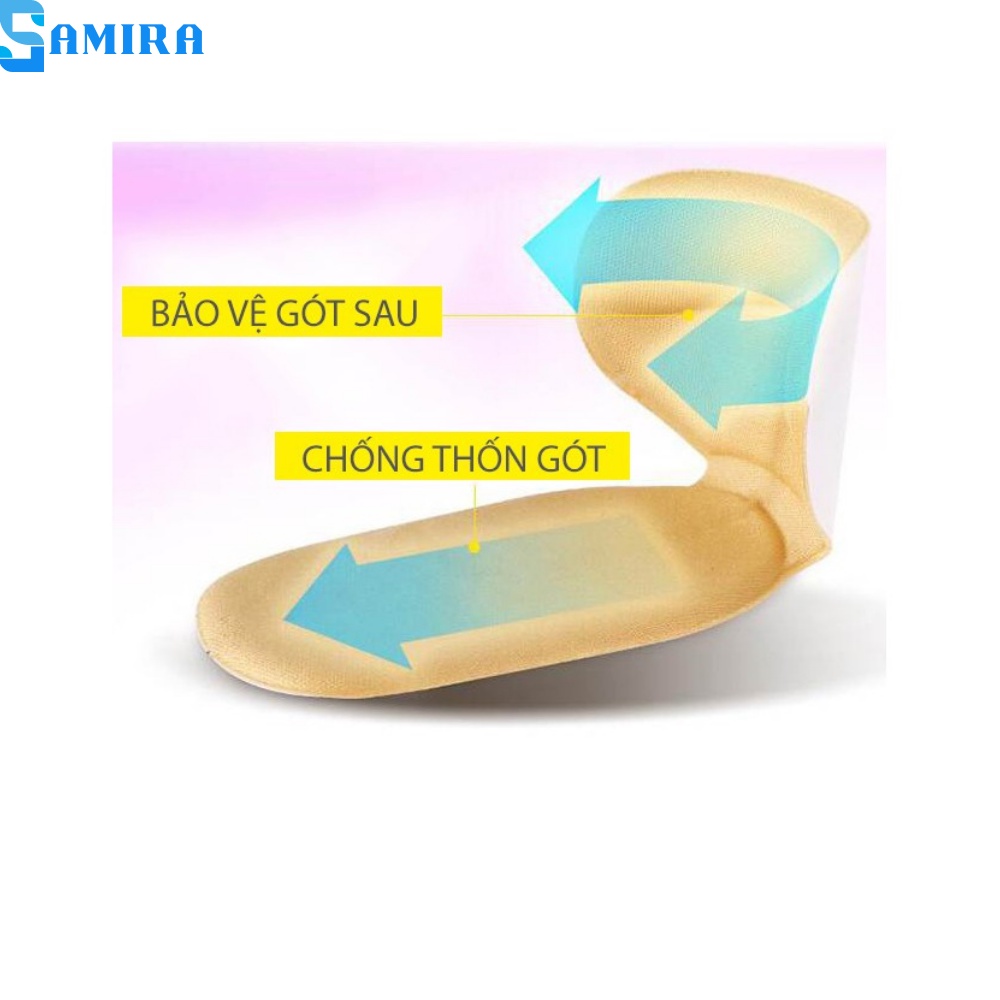 2 Miếng lót giày bảo vệ gót chân chống trượt chống rộng thốn gót tiện lợi có keo dán cố định SA18