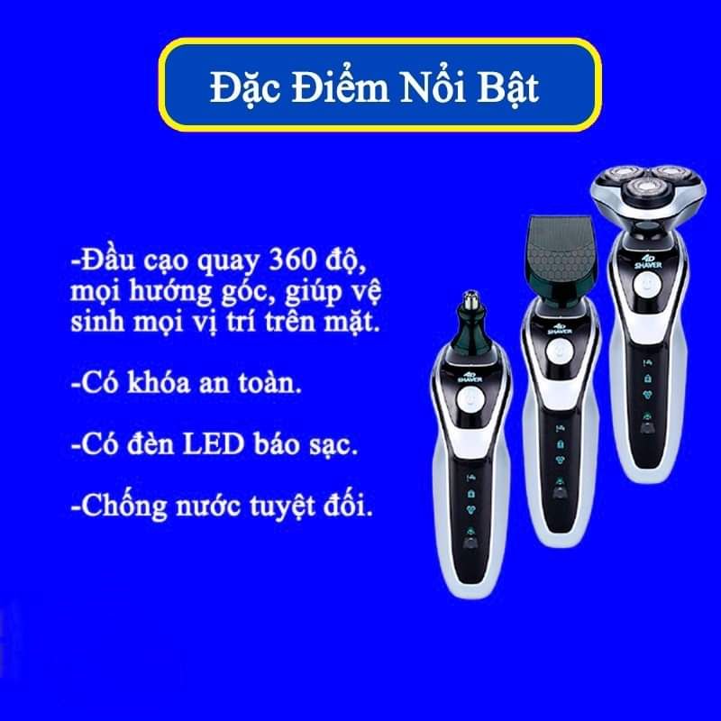 Máy Cạo Râu 4D 3 Trong 1