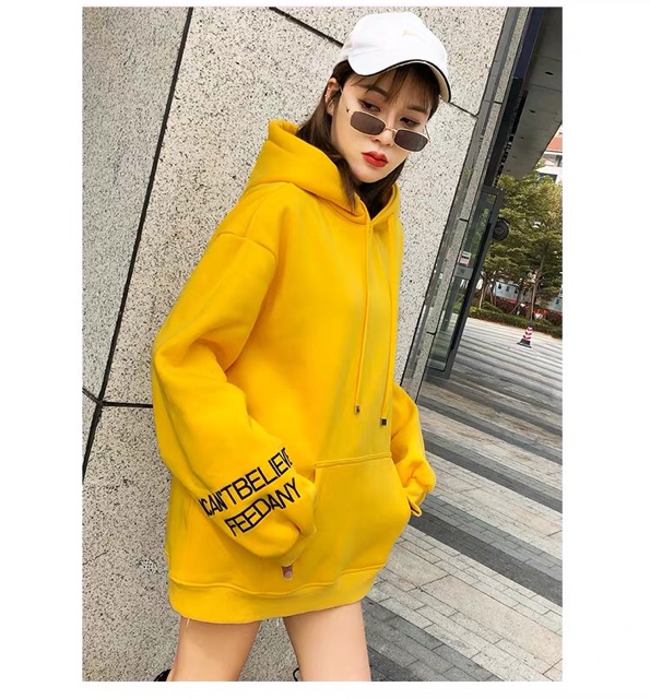 Áo hoodie vải nỉ lót bông dày dặn thêu Believe | BigBuy360 - bigbuy360.vn