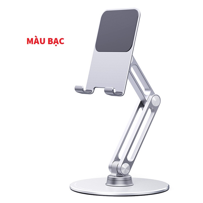 Giá Đỡ Điện Thoại, iPad, Máy Tính Bảng L08 Chất Liệu Hợp Kim Nhôm Cao Cấp - Hàng Chính Hãng, Chân Đế Xoay Tròn 360 Độ.