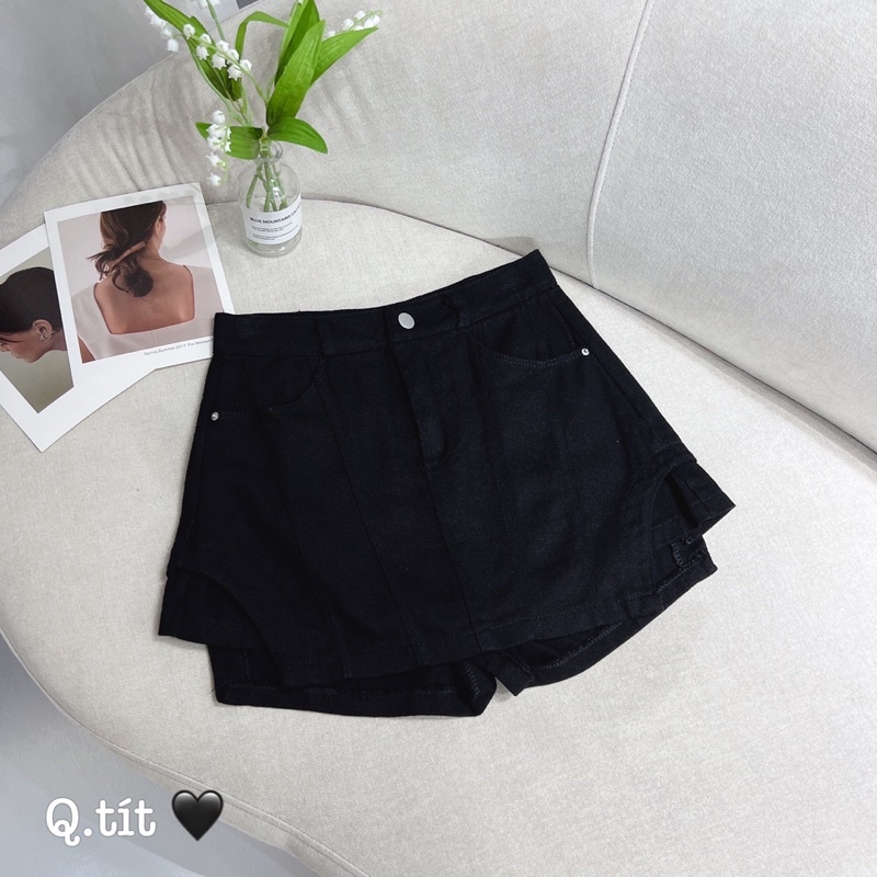 Chân váy xẻ gân tôn dáng hàng QC loại 1 - hàng có sẵn