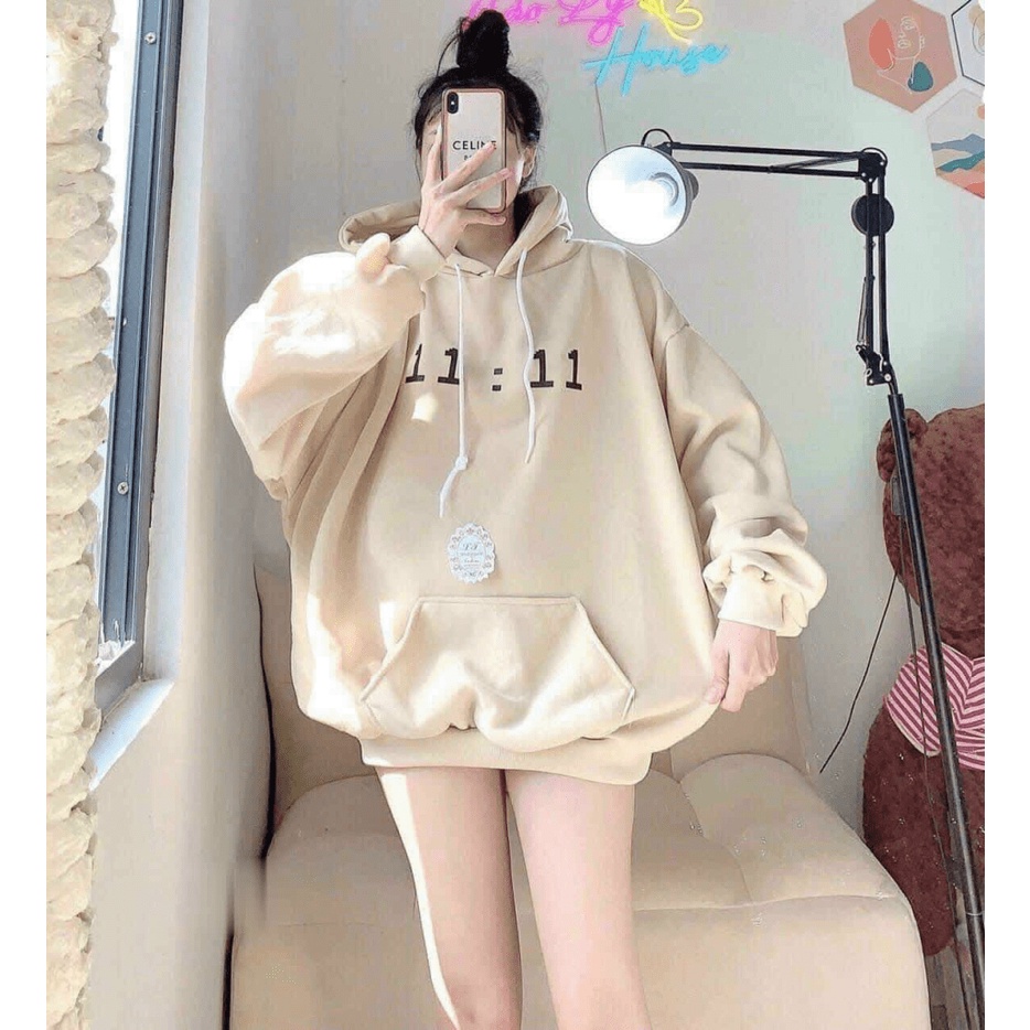 (Free Ship) Áo Khoác  - Áo Khoác Chống Nắng - Áo Khoác Sweater Nữ kIỂU Chui Đầu Form Thụng Đáng yêu 11:11 h.h.p