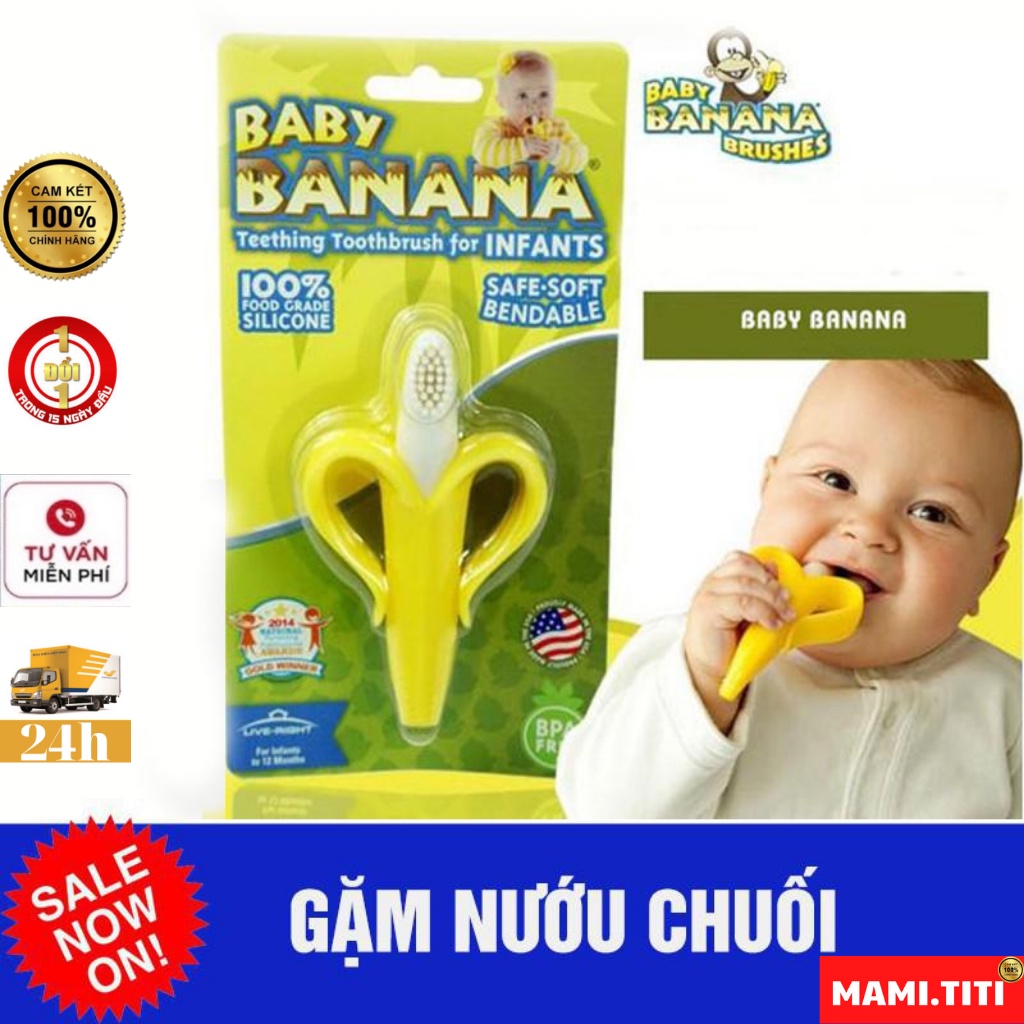 Gặm nướu cho bé, GẶM NƯỚU CHUỐI MỸ GIÚP GIẢM NGỨA LỢI VÀ SẠCH KHOANG MIỆNG CHO BÉ