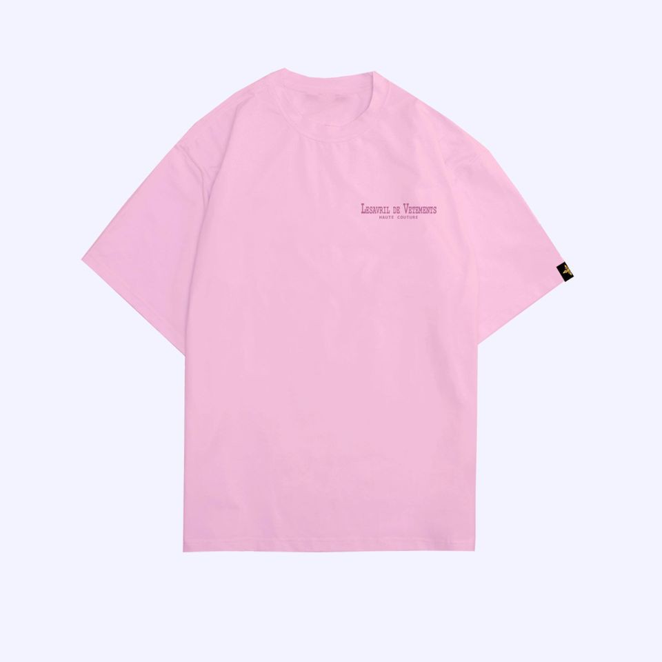 Áo thun Lesavril de Vetements Haute Couture Pink