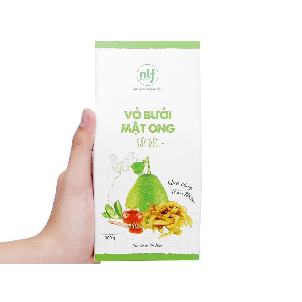 Vỏ bưởi mật ong sấy dẻo 100g Nông Lâm Food trái cây sấy snack healthy hỗ trợ giảm cân,ăn kiêng bổ sung ding dưỡng