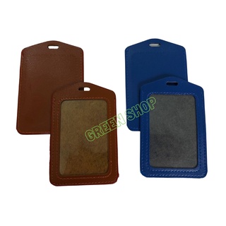 10 bao đựng thẻ nhân viên loại dọc bằng da (1 mặt)
