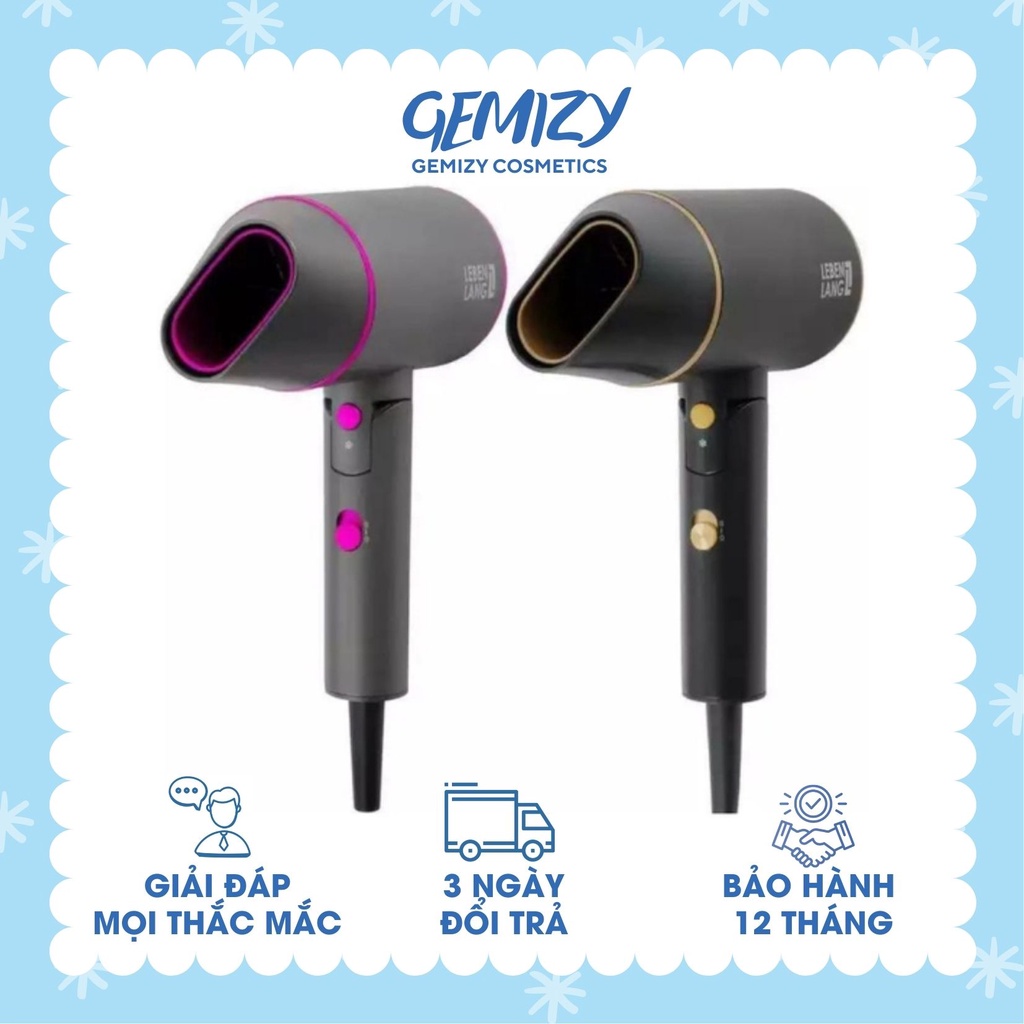 Máy sấy tóc Lebenlang LBH3088P Đức 2 chiều nóng lạnh chống xơ rối tóc mini gấp gọn 2100W - Gemizy Shop