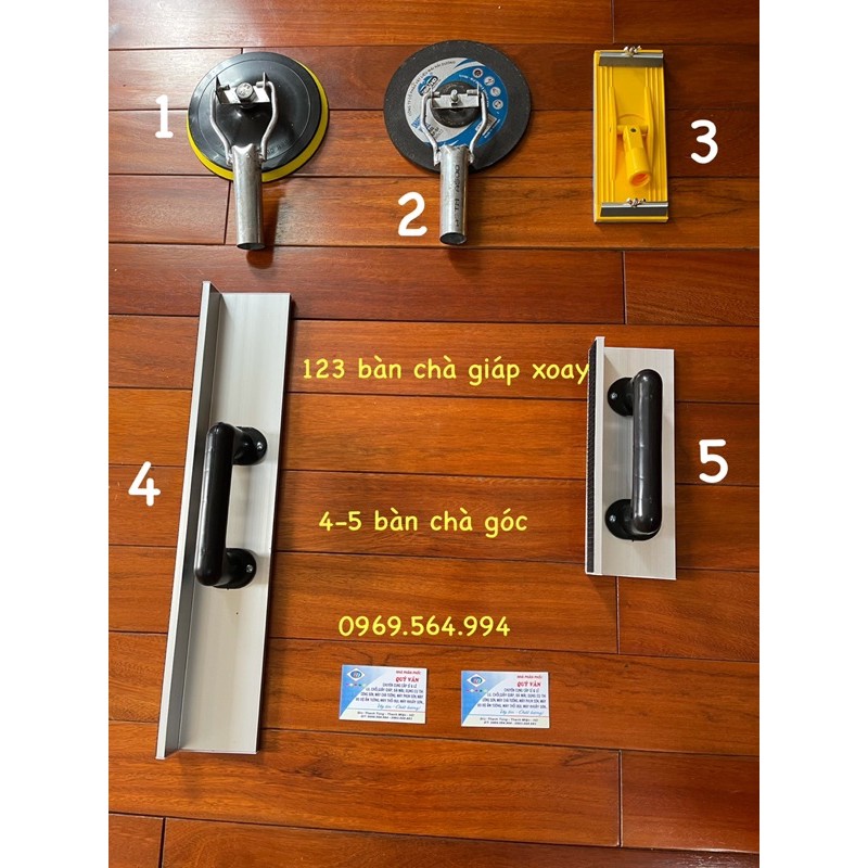 Combo 3 Bàn chà nhám 360 độ cao cấp có lỗ cán tiện lợi.